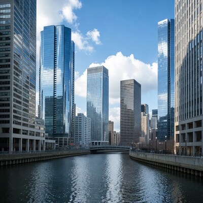 Chicago River Skyline
