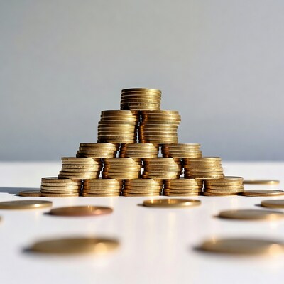 Golden Coin Pyramid