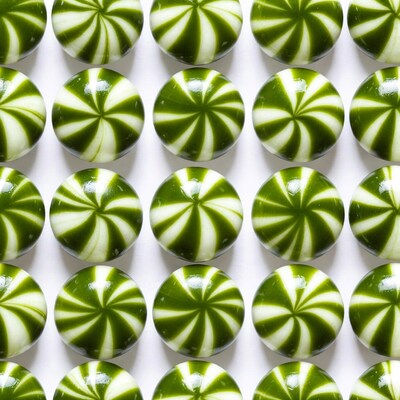 Green White Swirl Candy
