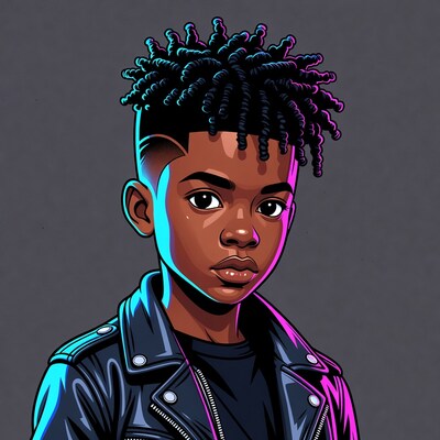 Black boy with dreadlocks