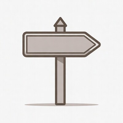 Blank Directional Signpost