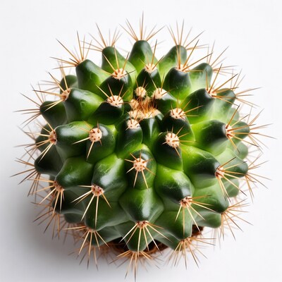 Green Cactus with Spines