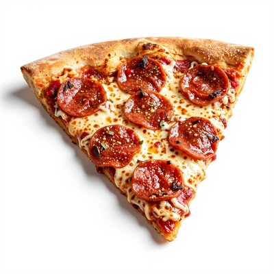 Pepperoni Pizza Slice Isolated