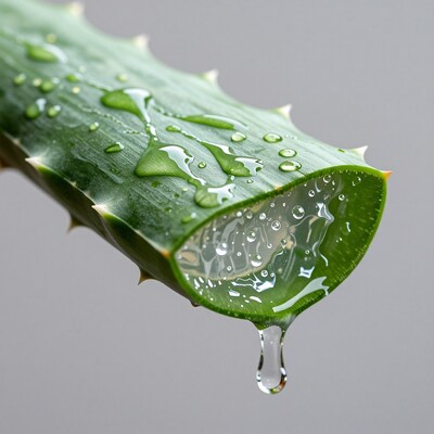 Aloe Vera Gel Dripping Leaf