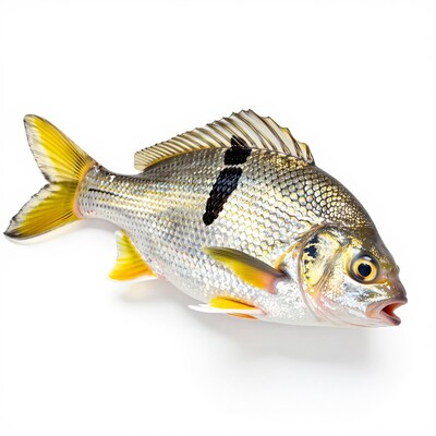 Isolated Realistic Silver Fish