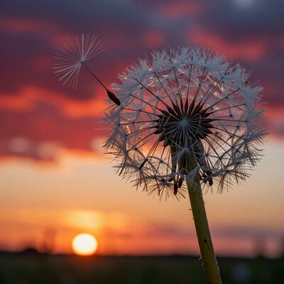 Dandelion at Sunset