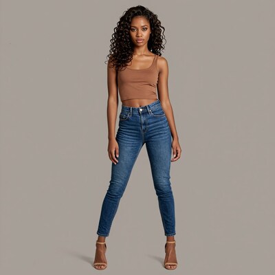 Black Woman in Blue Jeans