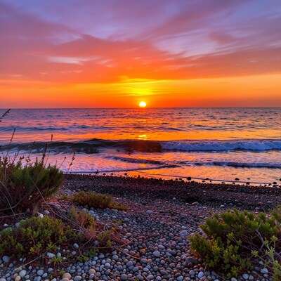 Pebble Beach Sunset Ocean View