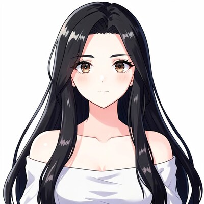 Anime Asian Girl Portrait