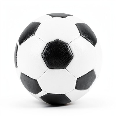 Isolated Black White Soccer Ball
