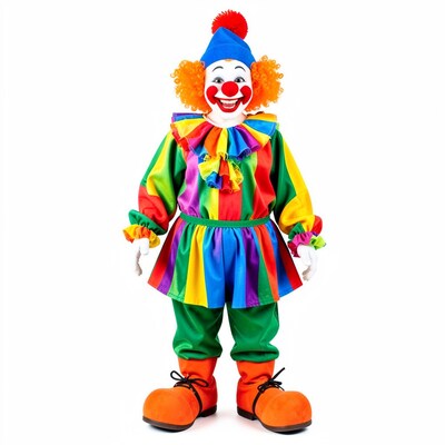 Rainbow Clown Costume Full Body
