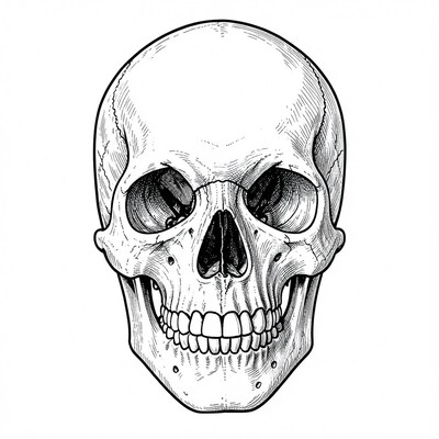 Human Skull Illustration
