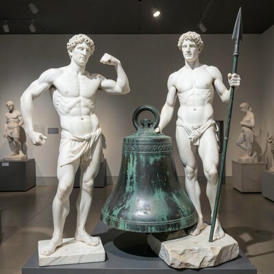 Greek Statues with Bell Museum Display