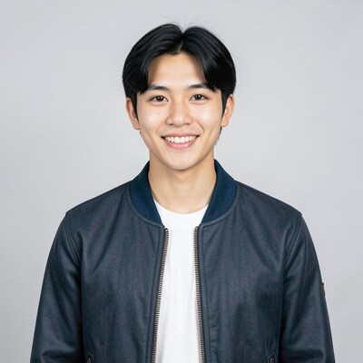 Smiling Young Asian Man Portrait