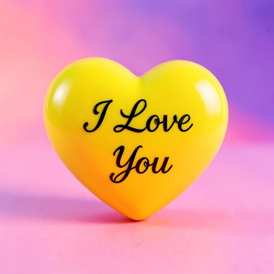 Yellow I Love You Heart