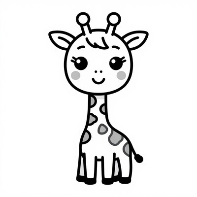 Cute Cartoon Giraffe Clipart