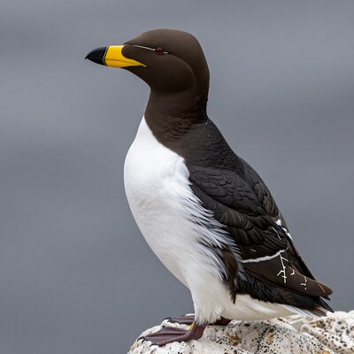 Razorbill Bird on Rock