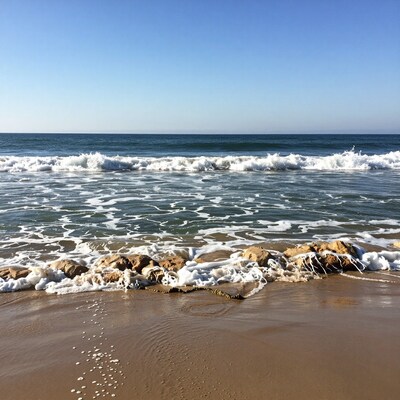 Ocean Waves on Sandy Beach
