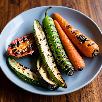 Grilled Vegetables on Plate