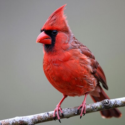 Red Cardinal Bird on Branch