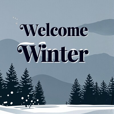 Welcome Winter Landscape Illustration