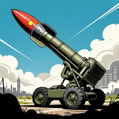 Cartoon Military Rocket Launcher Illustration