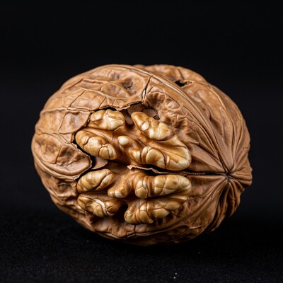 Cracked Walnut Close Up