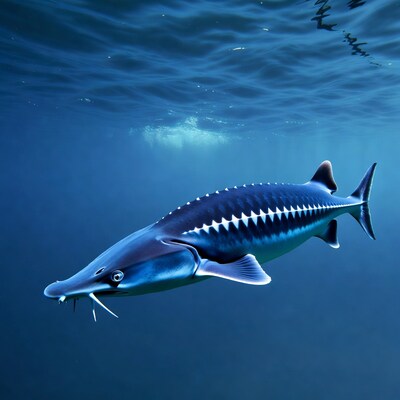 Sturgeon Fish Underwater