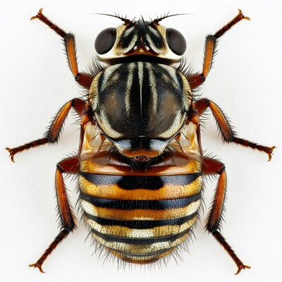 Striped Hoverfly Top View