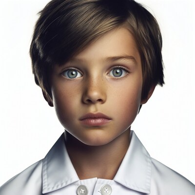Young boy with blue eyes