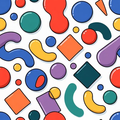Colorful Abstract Shapes Pattern