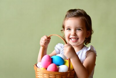 Girl with Easter Egg Basket