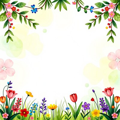 Floral Frame Border
