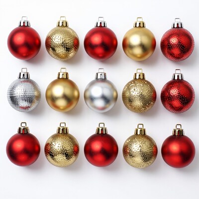 Red and Gold Christmas Ornaments