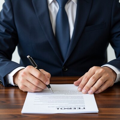 Man Signing Contract