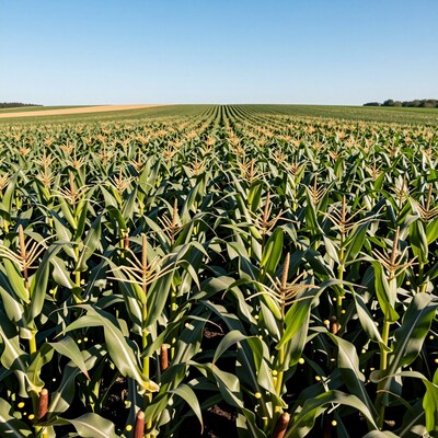 Vast Corn Field Rows