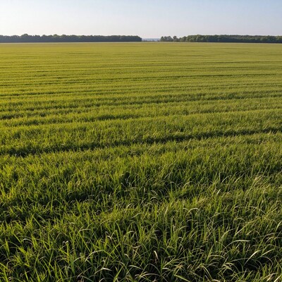 Vast Green Agricultural Field