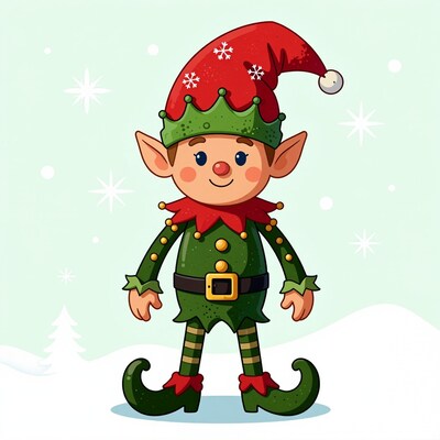 Cartoon Christmas Elf