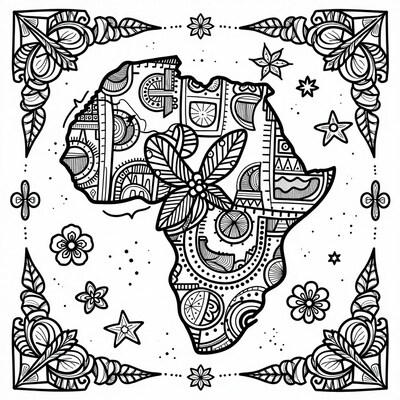 Africa Map Mandala
