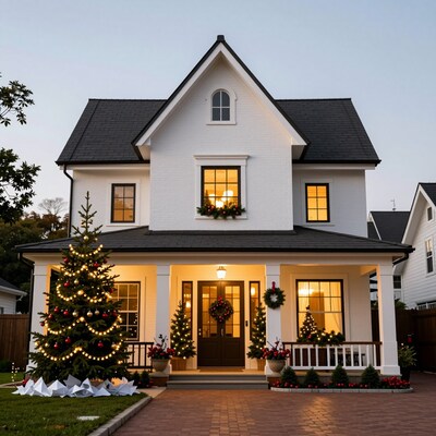 Christmas Decorated White House