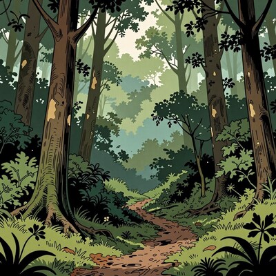 Forest Path Illustration