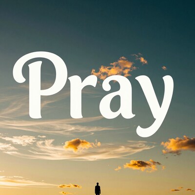 Pray Silhouette Man Sky