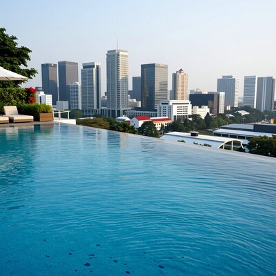 Infinity Pool City Skyline