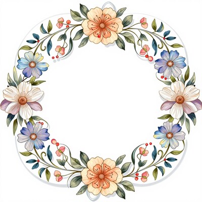 Floral Wreath Clipart