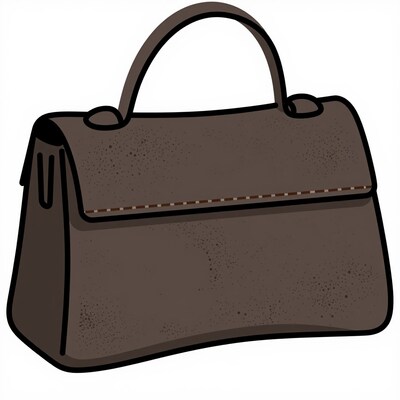 Brown handbag clipart