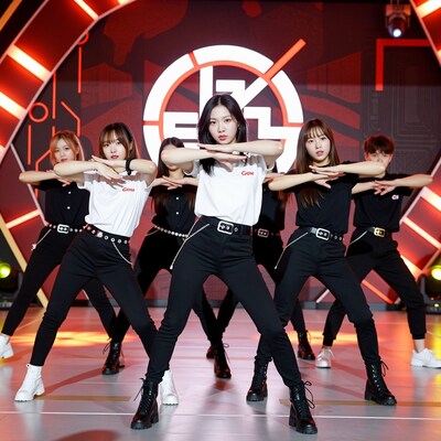 K-pop dance group on stage