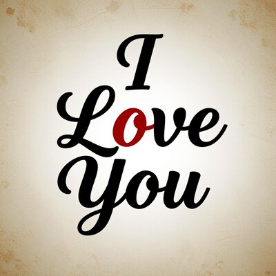 I Love You Calligraphy