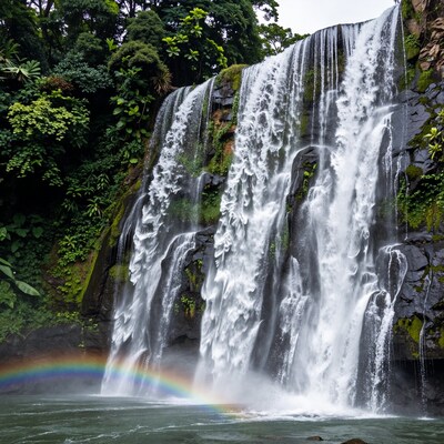 Tropical Waterfall Rainbow