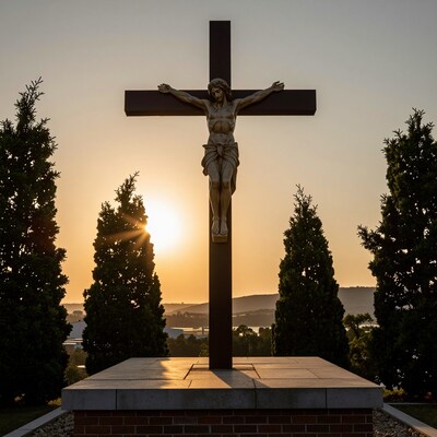 Crucifix at Sunset