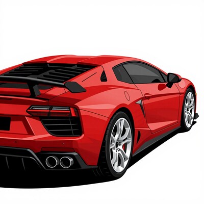 Red Sports Car Illustration